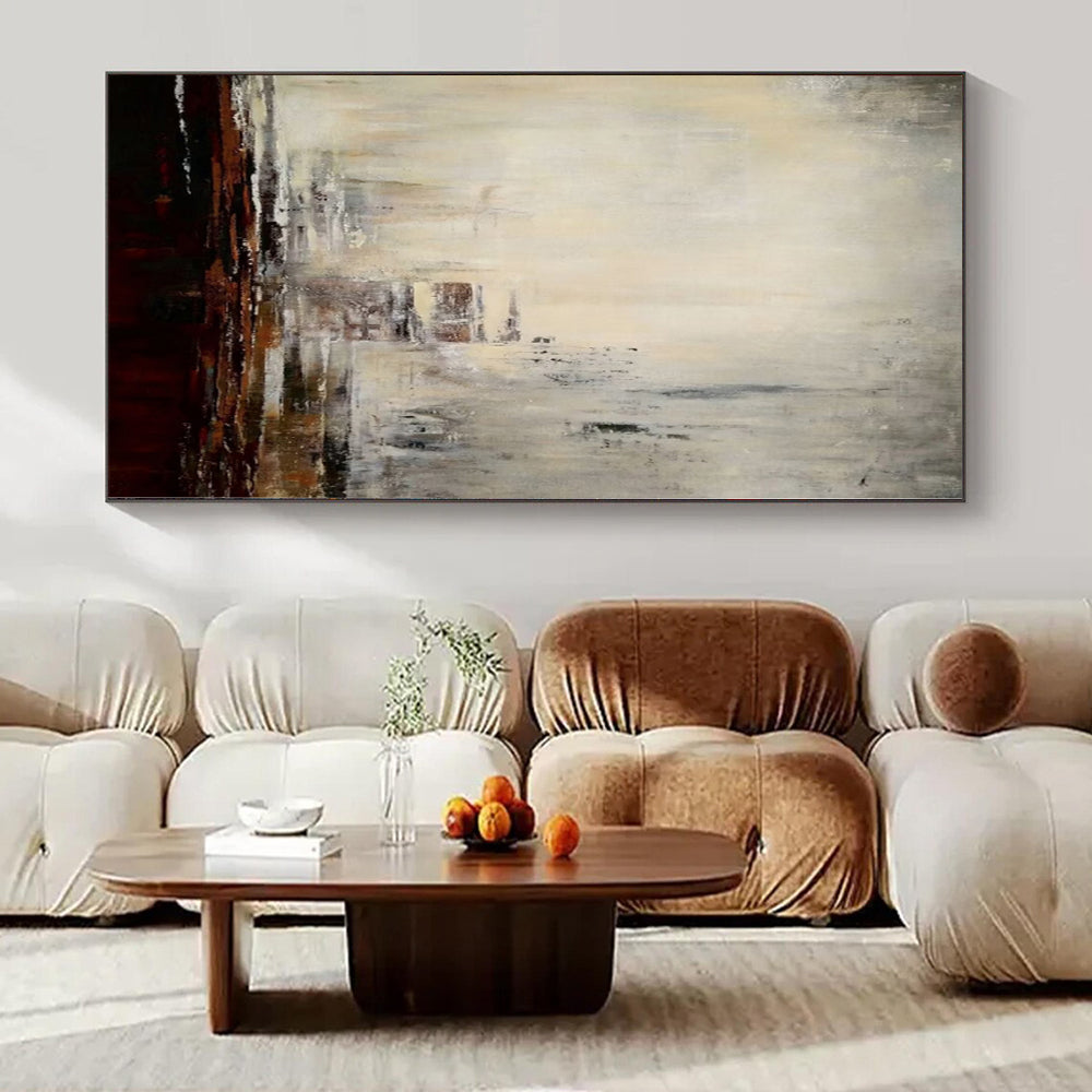 Grand Abstract Painting for School Bus Conversion Interiors - Hand-Painted Acrylic on Canvas