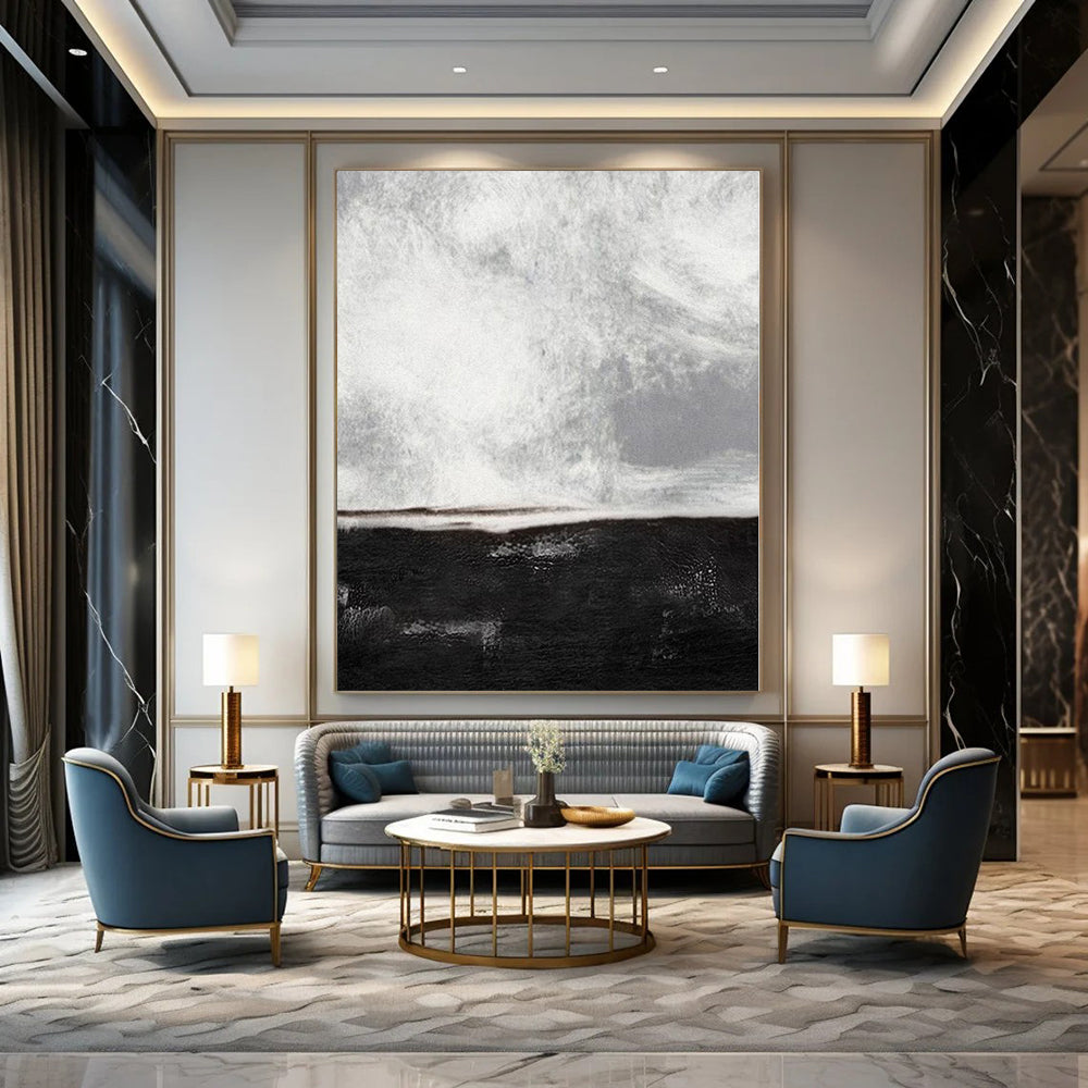 Dreamy Hand-Painted Abstract Wall Decor for Living Room Picture Windows