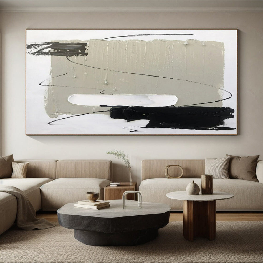 Giant Contemporary Abstract Art for Home Bar Social Centerpiece