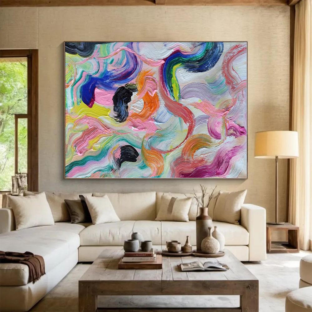Super-Sized Custom Abstract Wall Art for Home Craft Room Storage Wall