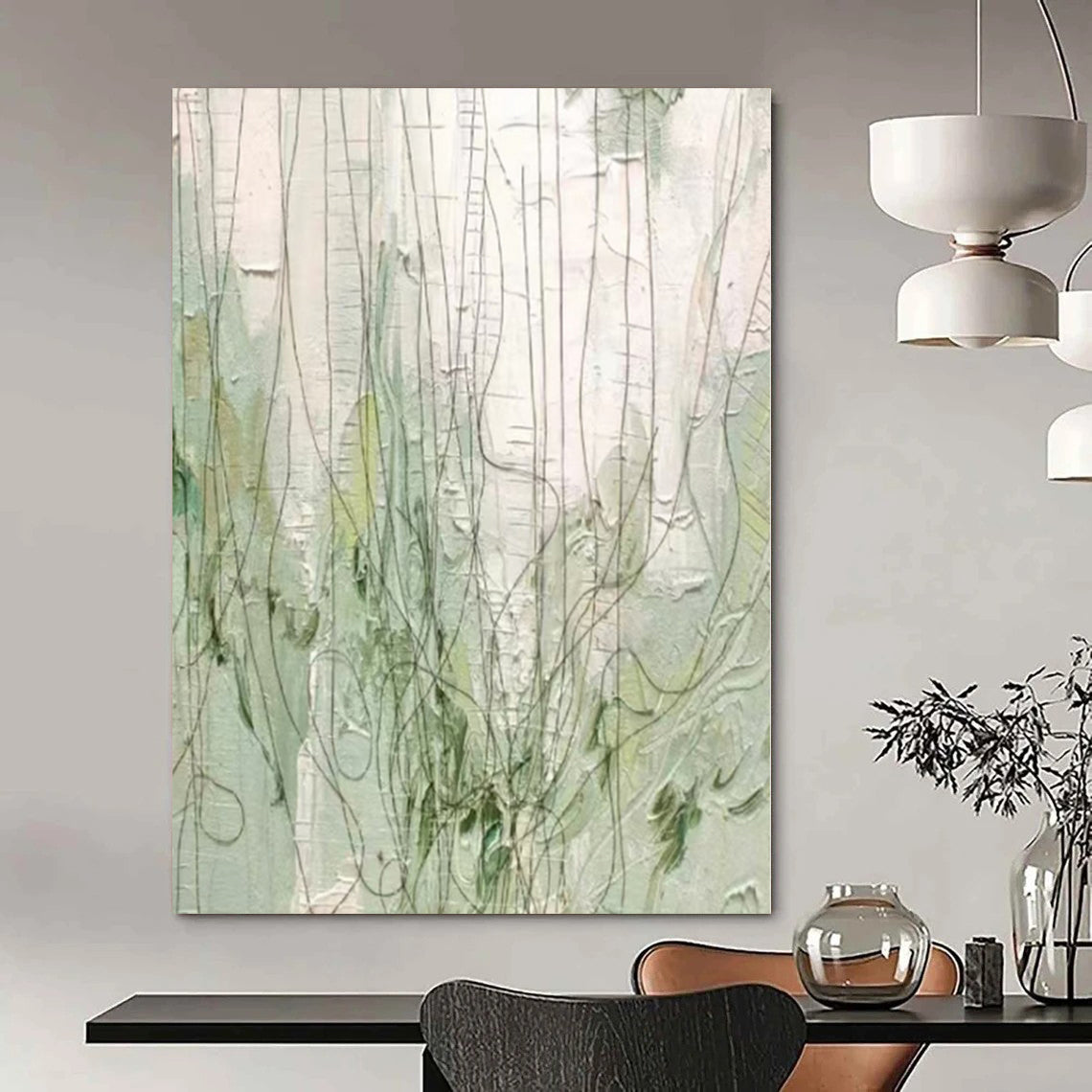 Large Abstract Canvas for Secret Passageway Interiors - Commissioned Mixed Media on Canvas