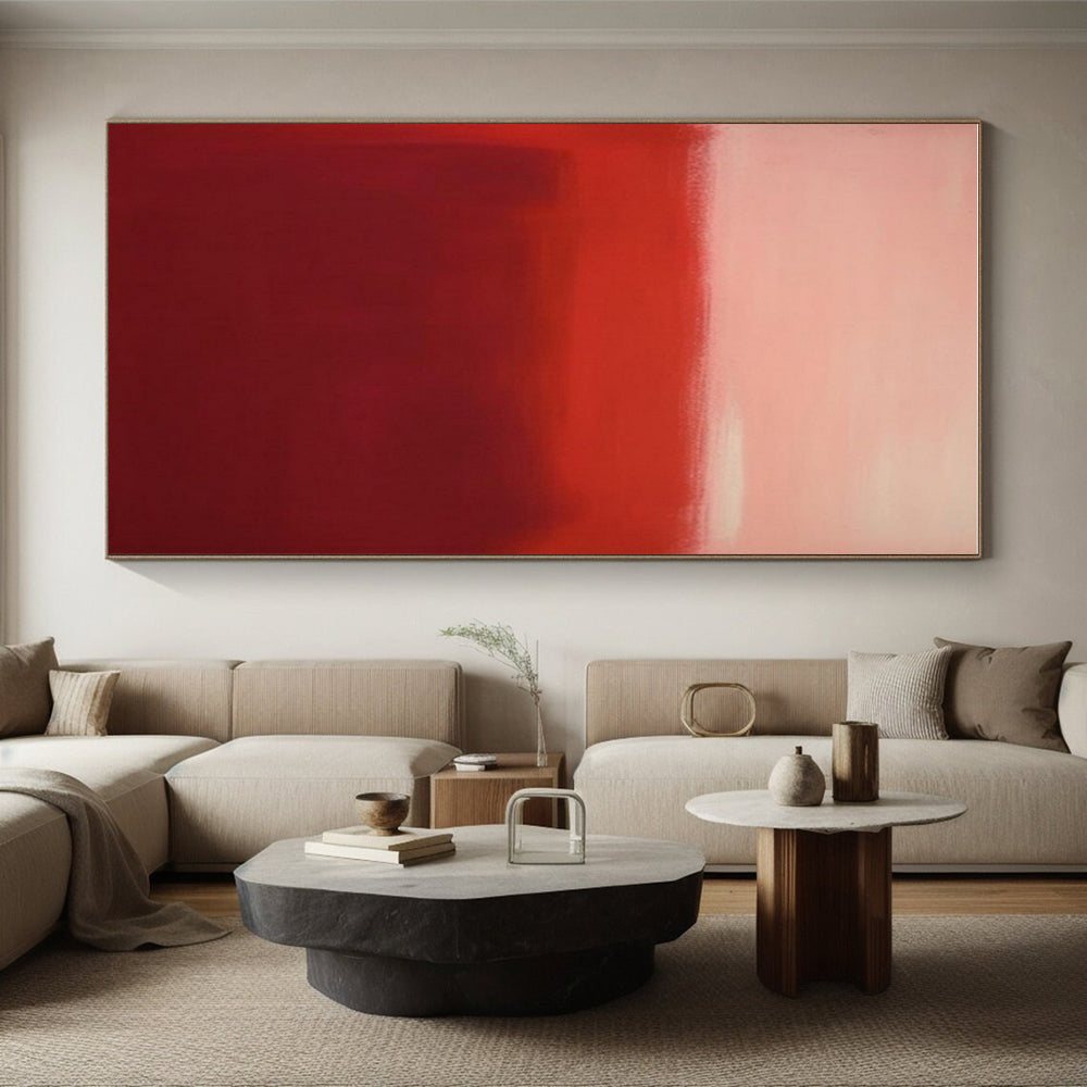 Giant Contemporary Abstract Painting for Contemporary Home Theater Popcorn Bar Wall