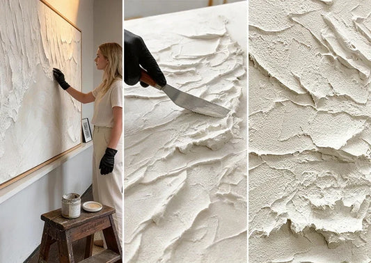 Huge 3D Textured Abstract Paintings - Palette Knife Impasto and the Art of Sculptural Walls