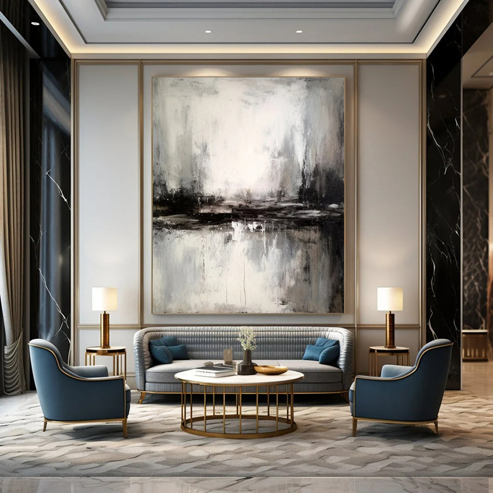 Large Contemporary Abstract Canvas for Family Reunion Banquet Halls
