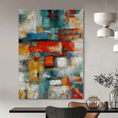 Hand-Painted Bespoke Abstract Canvas for Dining Room & Hotel Spa Areas