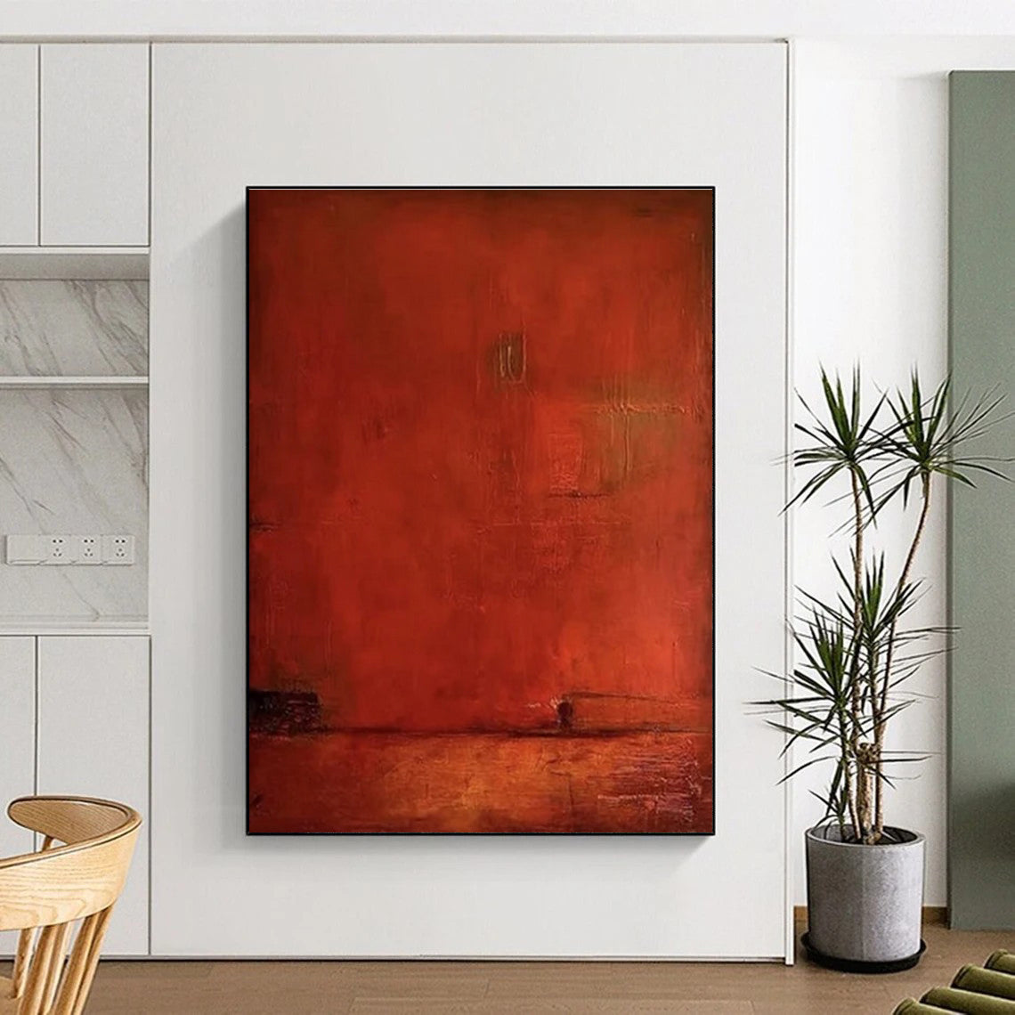 Extra-Huge Hand-Brushed Abstract Painting for Beauty Salons LargeART0653