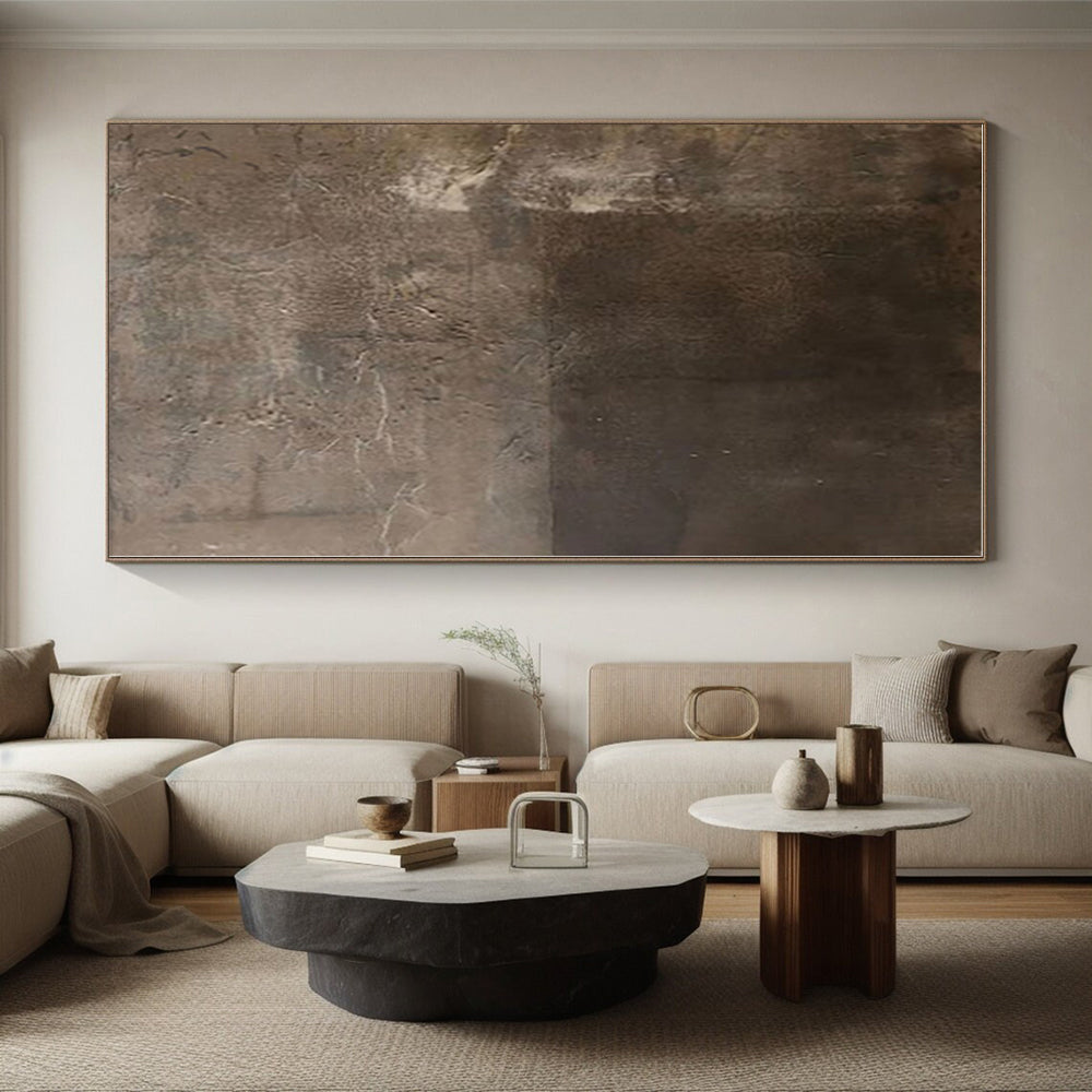Staggering Futuristic Hand-Painted Abstract Painting for Basement Entertainment Wall