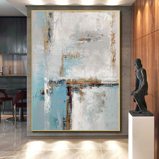 Gigantic Made-to-Order Abstract Canvas for Walk-in Closet Feature Wall