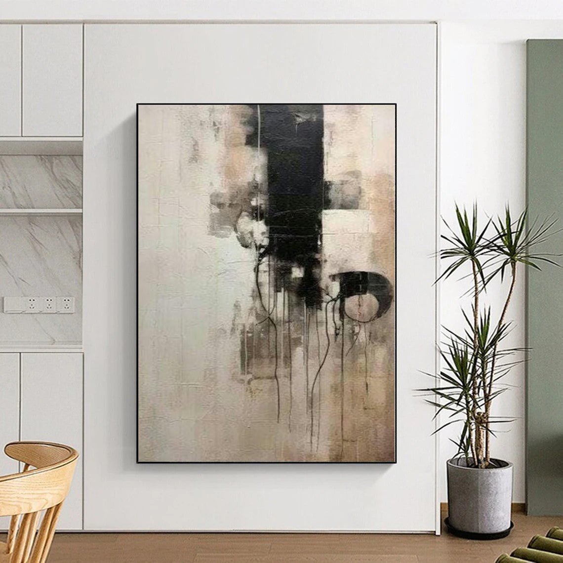 Immense Made-to-Order Abstract Canvas for Kitchen Breakfast Nooks