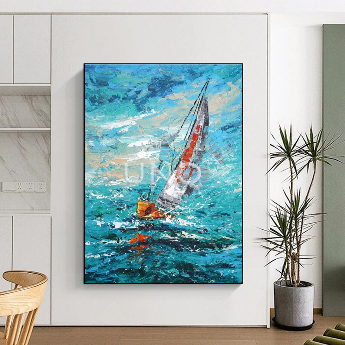 Huge Modern Abstract Art for Co-Working Space Collaboration Zones