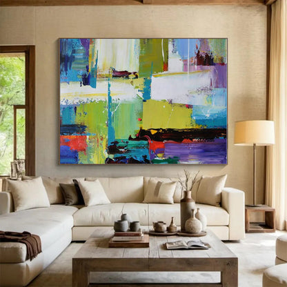 Oversized Contemporary Abstract Canvas for Artisan Craft Fair Exhibition Booths