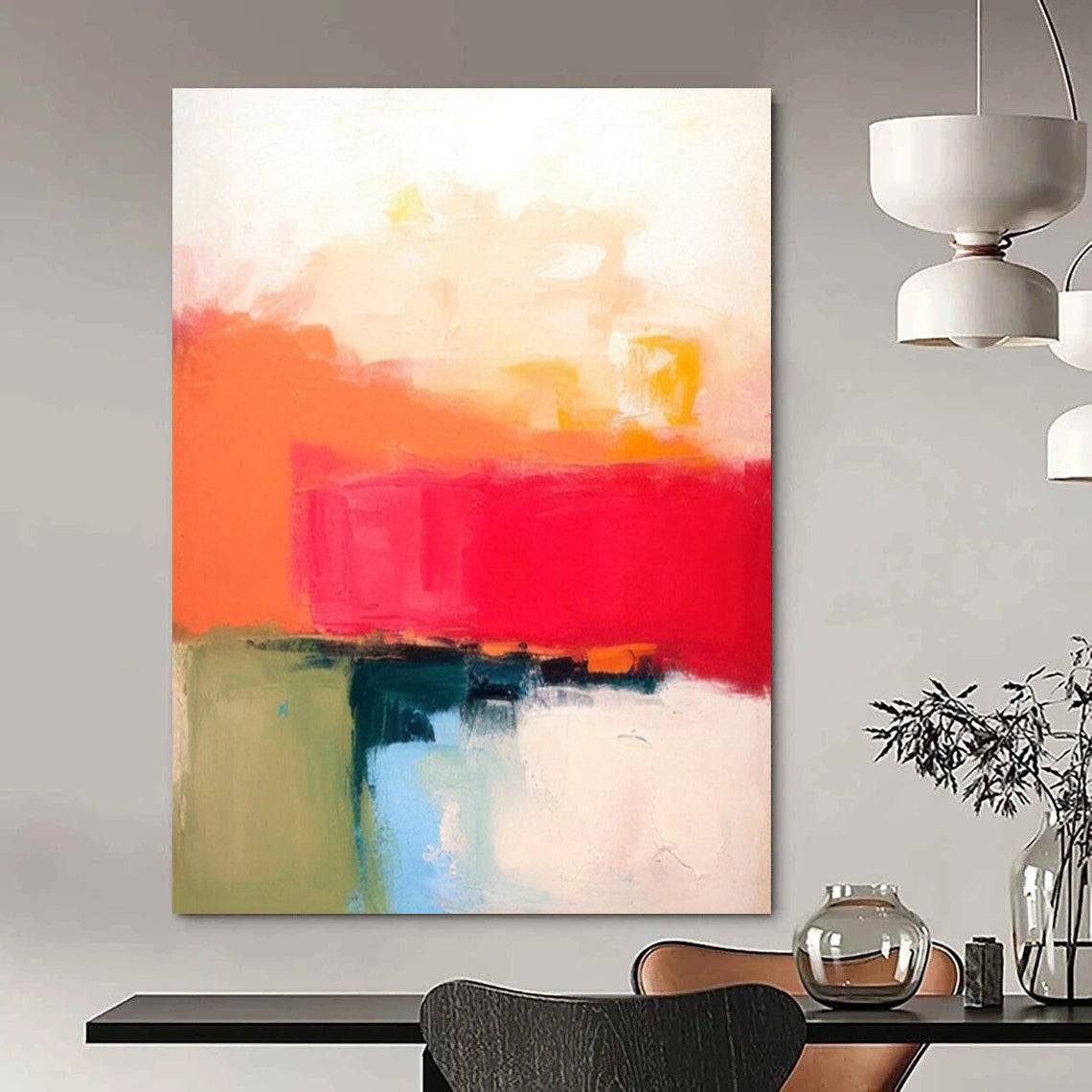 Extra-Vast Hand-Painted Modern Abstract Artwork for Villa Outdoor Living Areas