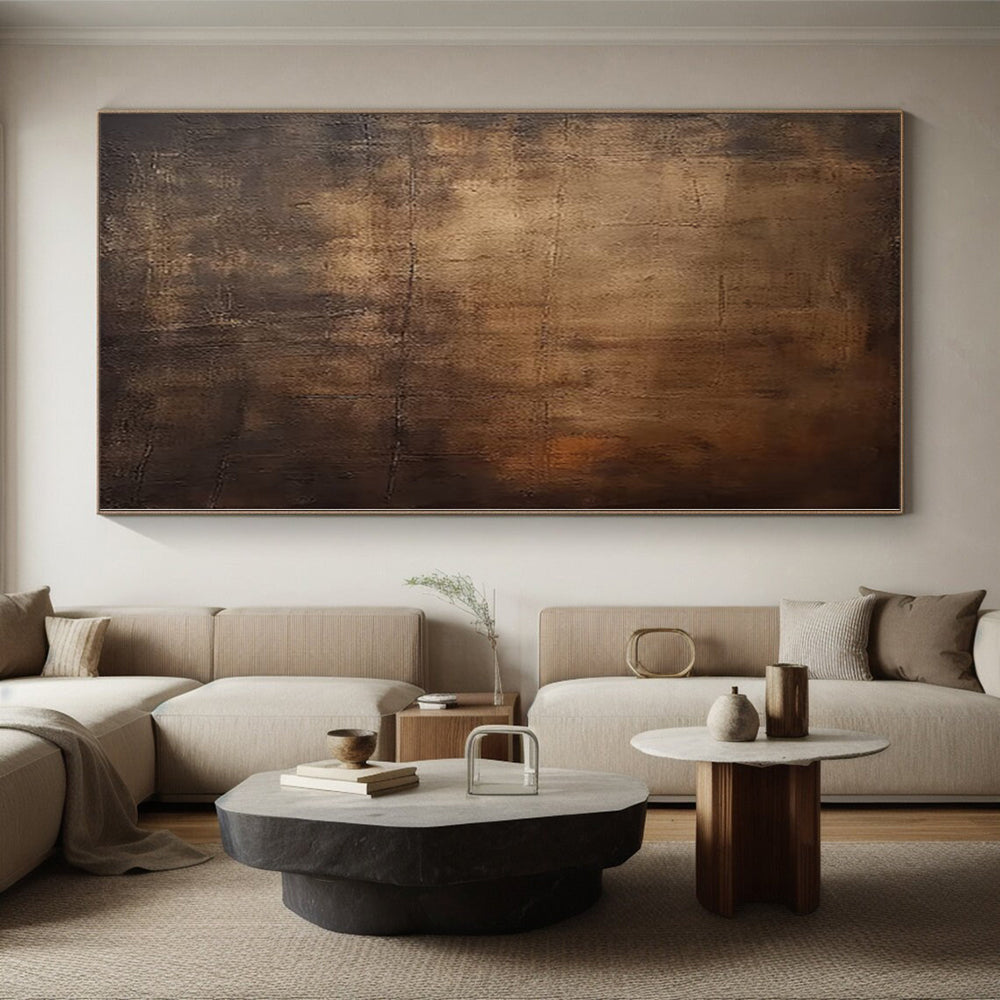 Grand Handcrafted Abstract Painting for Luxury Villa Foyers