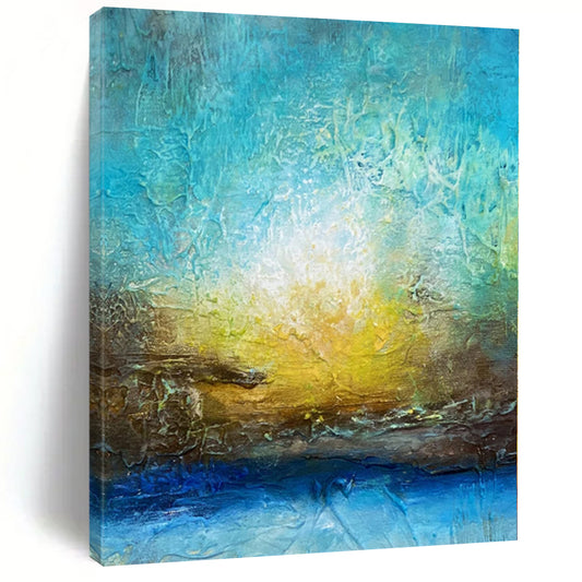Immense Abstract Techno Art - Hand-Painted Resin for Electronic Music Festival Venues