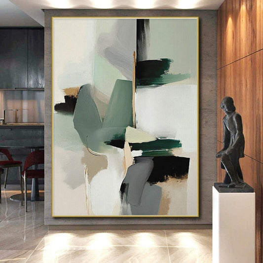 Extra-Huge Contemporary Abstract Canvas for Modern Garage Tool Organizer Wall