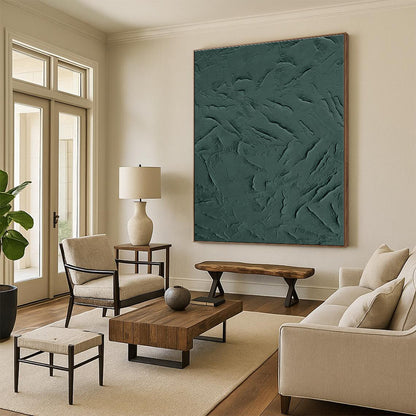 Vast Custom Abstract Painting for Sunroom Skylight Adjacent Wall