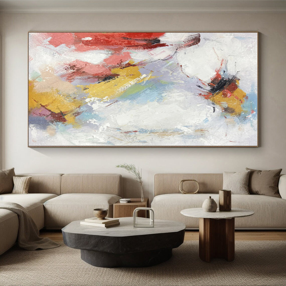 Oversized Custom Abstract Wall Art for Home Theater Projector Screen Feature Walls
