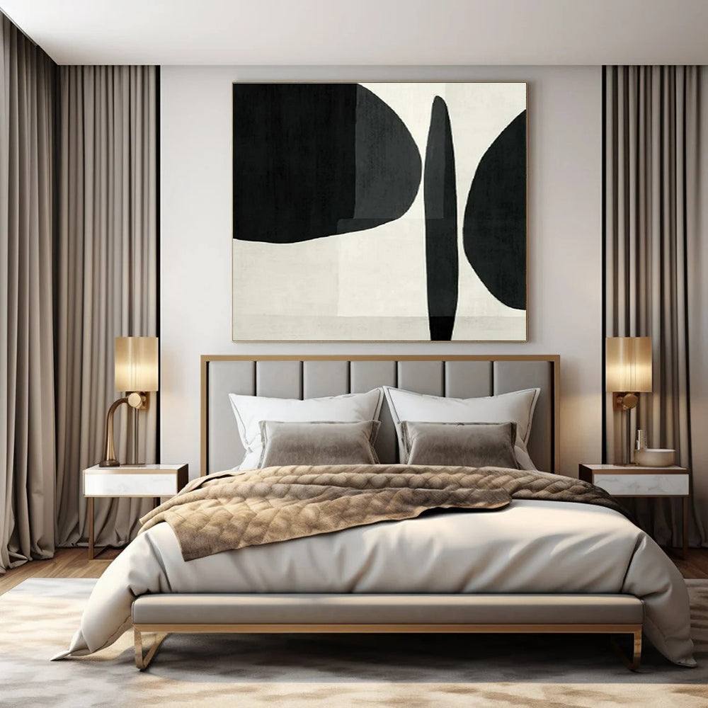 Custom Hand-Painted Abstract Mural for Living Room & Hotel Fitness Centers