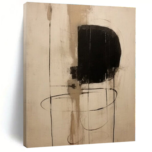 Large Hand-Painted Contemporary Abstract Wall Art for Office Copy Rooms