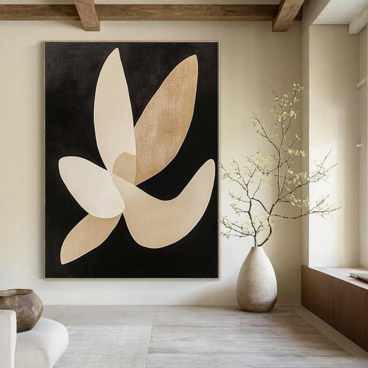 Oversized Commissioned Abstract Painting for Culinary Event Banquet Halls