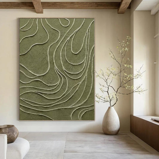 Oversized Made-to-Order Abstract Painting for Aquarium Underwater Viewing Tunnels
