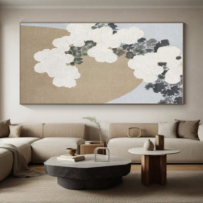 Vast Contemporary Abstract Art for Contemporary Home Wine Cellar Tasting Counter Wall