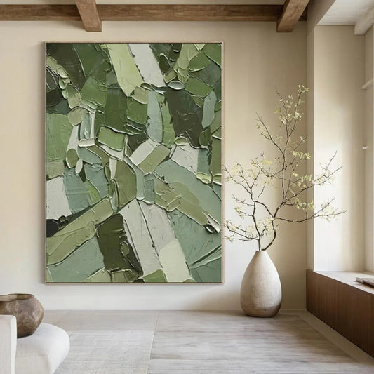 Giant Abstract Art for Petio (Pet + Patio) Spaces - Hand-Painted Mixed Media on Canvas