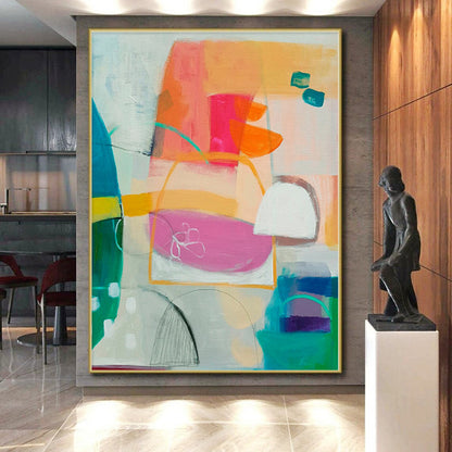 Giant Made-to-Order Abstract Painting for Office Lobbies