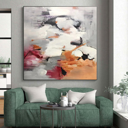 Oversized Custom Abstract Painting for Home Wine Cellar Tasting and Storage Feature Walls