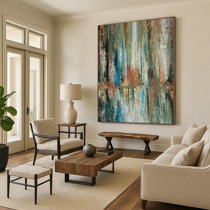 Giant Minimalist Abstract Canvas - Made to Order Oil on Canvas for Spa Waiting Rooms