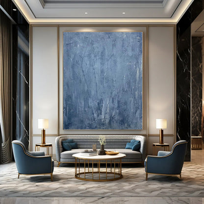 Large Custom Hand-Painted Abstract Mural for Office Sales Departments