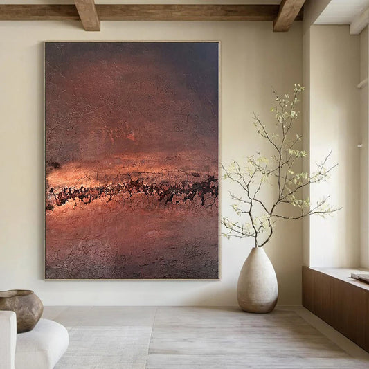 Oversized Commissioned Abstract Painting for Healthcare Facility Waiting Rooms