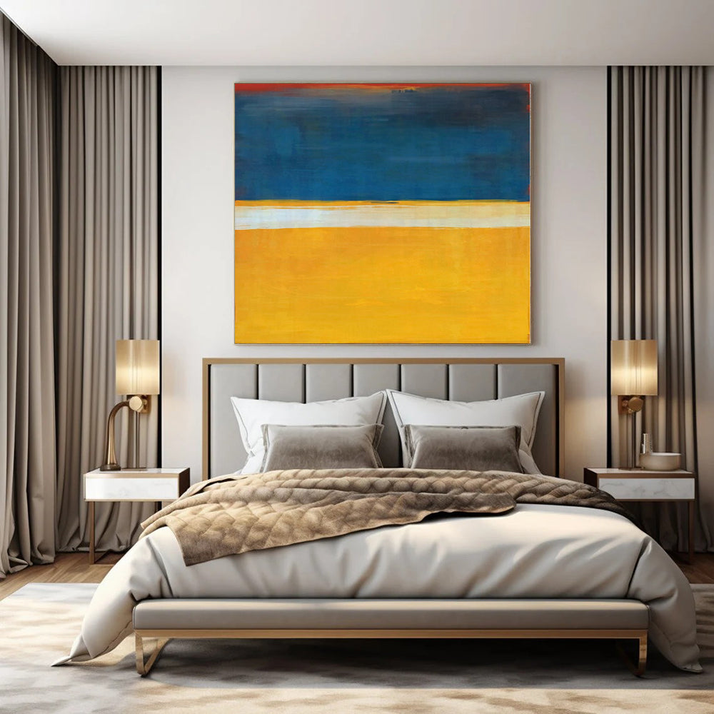 Gourmet-Inspired Hand-Painted Abstract Canvas for Dining Room Feature Walls