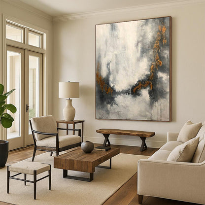 Enormous Custom Abstract Canvas for Pet Nook Feature Wall