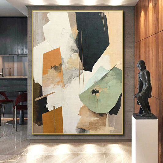 Colossal Modern Abstract Wall Art for Contemporary Mudroom Pet Food Storage Wall