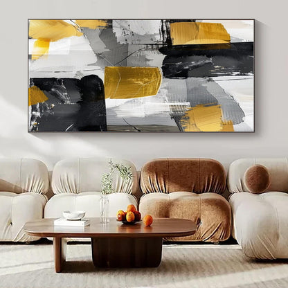 Extra-Huge Hand-Painted Modern Abstract Artwork for Office Boardrooms