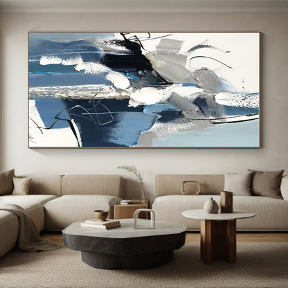 Monumental Modern Abstract Canvas for Nursery Soothing and Contemporary Design
