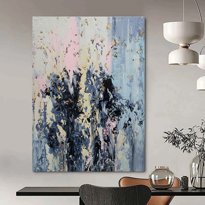 Custom Hand-Painted Abstract Mural for Living Room & Hotel Fitness Centers