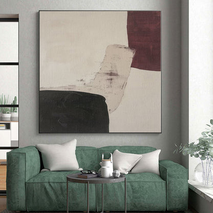 Grand Hand-Painted Abstract Canvas for Attic Living Spaces