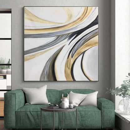 Large Custom Abstract Painting for Home Bar and Beverage Station Feature Walls
