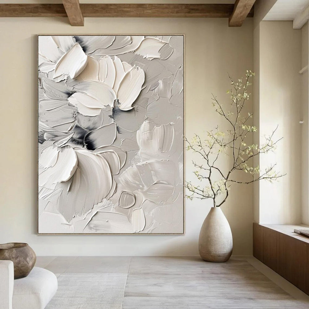 Extra-Huge Hand-Painted Modern Abstract Artwork for Office Virtual Meeting Rooms