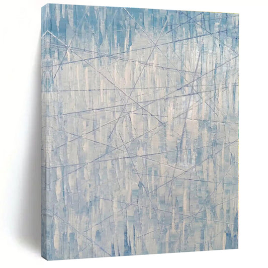 Huge Hand-Painted Abstract Canvas for Attic Storage and Display Wall