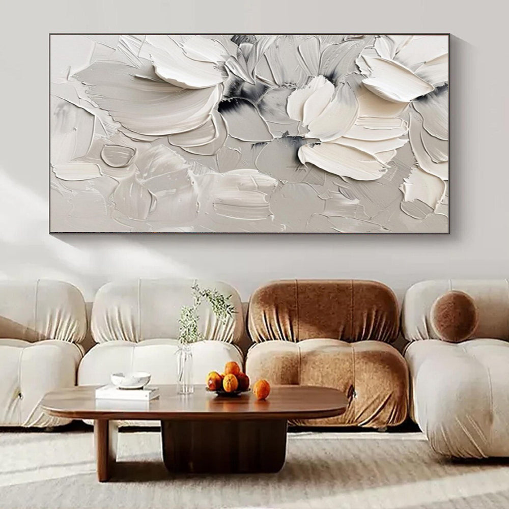 Extra-Huge Hand-Painted Modern Abstract Artwork for Office Virtual Meeting Rooms