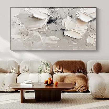 Extra-Huge Hand-Painted Modern Abstract Artwork for Office Virtual Meeting Rooms