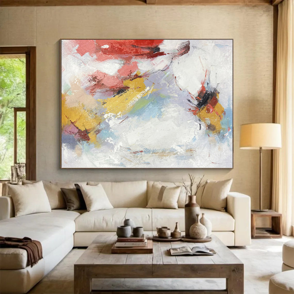 Oversized Custom Abstract Wall Art for Home Theater Projector Screen Feature Walls