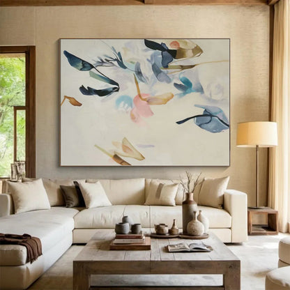 Massive Custom Abstract Painting for Home Office Video Call Background