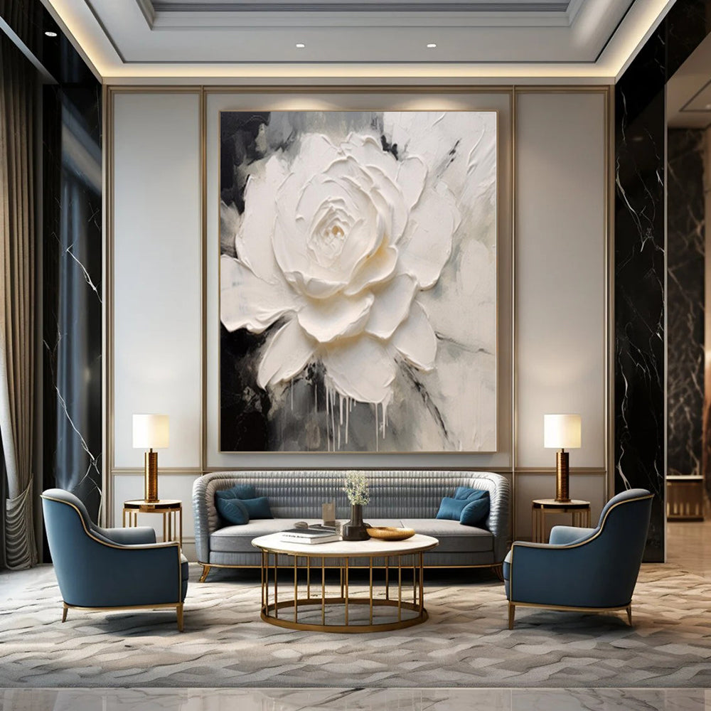 Industrial Chic Hand-Painted Mural for Dining Rooms with Exposed Brick