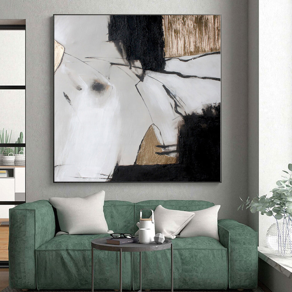 Giant Made-to-Order Abstract Canvas for Walk-in Closet Feature Walls