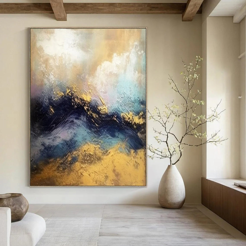 Giant Contemporary Abstract Painting for Technology Startup Office Breakout Areas