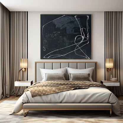 Immense Abstract Canvas for Home Bar Lounges - Made to Order Resin on Linen